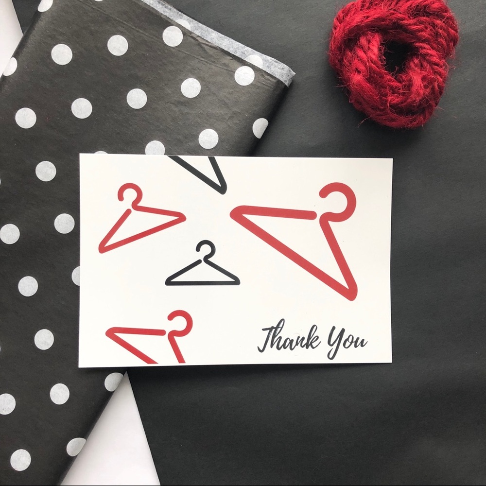 Clothes Hanger Thank You Cards